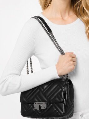 Michael Kors Black Peyton Shoulder Bag
